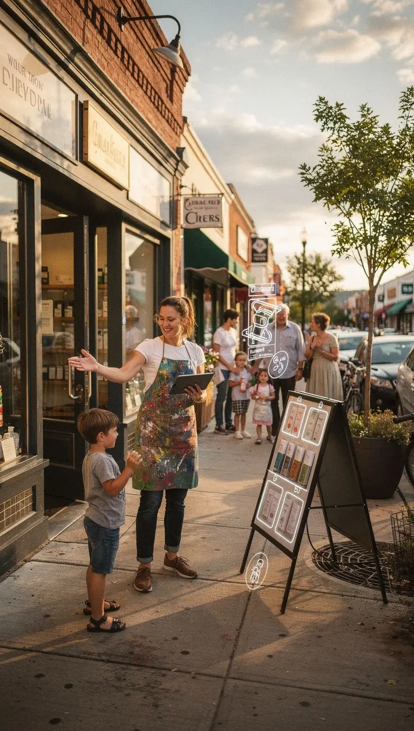 Neighborhood app interface displaying community engagement features.