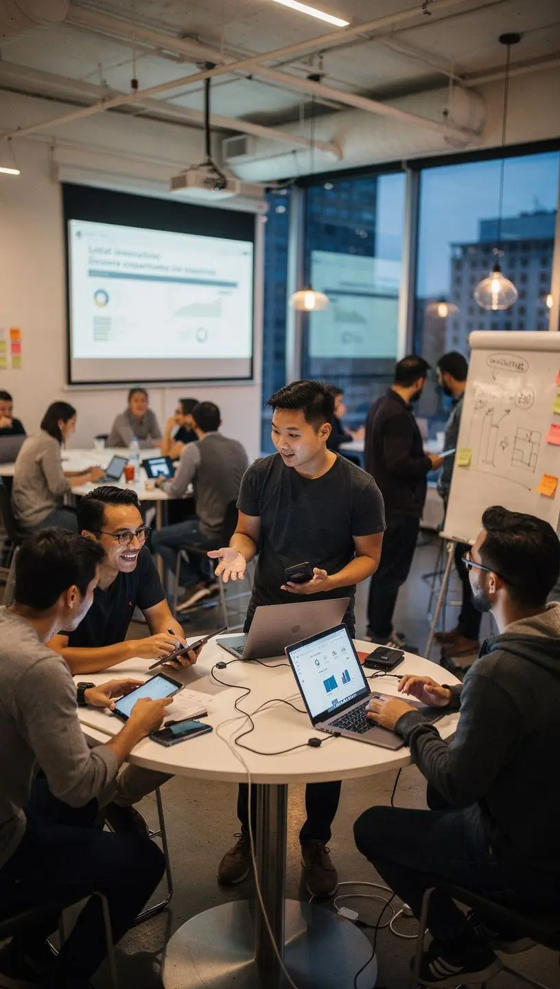 Professional business solutions illustration